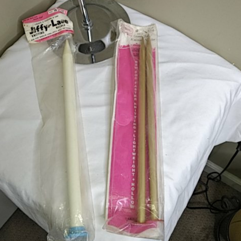 Vintage NEW Knitting Needles Jiffy Lace #35 Scovill Hero #17 In Package …
